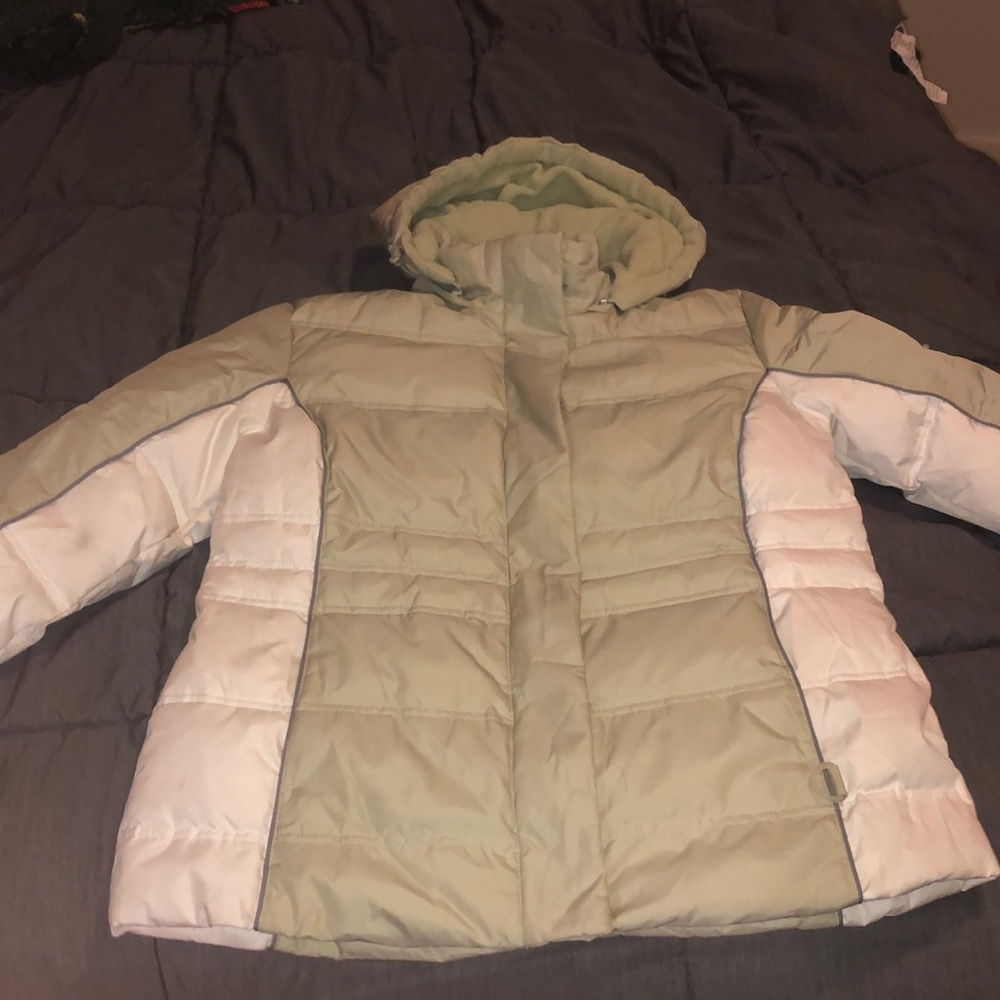 A Glo Jean puff jacket with fleece lining